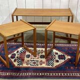 Suite de 3 tables gigognes en teck des années 70
