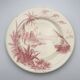 6 vintage pink Shabby dessert plates seen from the east