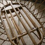 Vintage rattan cradle