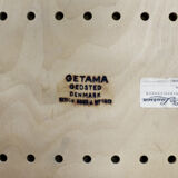 Vintage Danish chair in oak and blue fabric from the mid-century by Hans J. Wegner for Getama, 1960s.