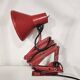 Lampe de bureau/du mur à bras articulé industriel rouge – Lampe de travail en métal réglable