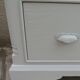 English commode of beautiful craftsmanship enhanced in pearl grey.
