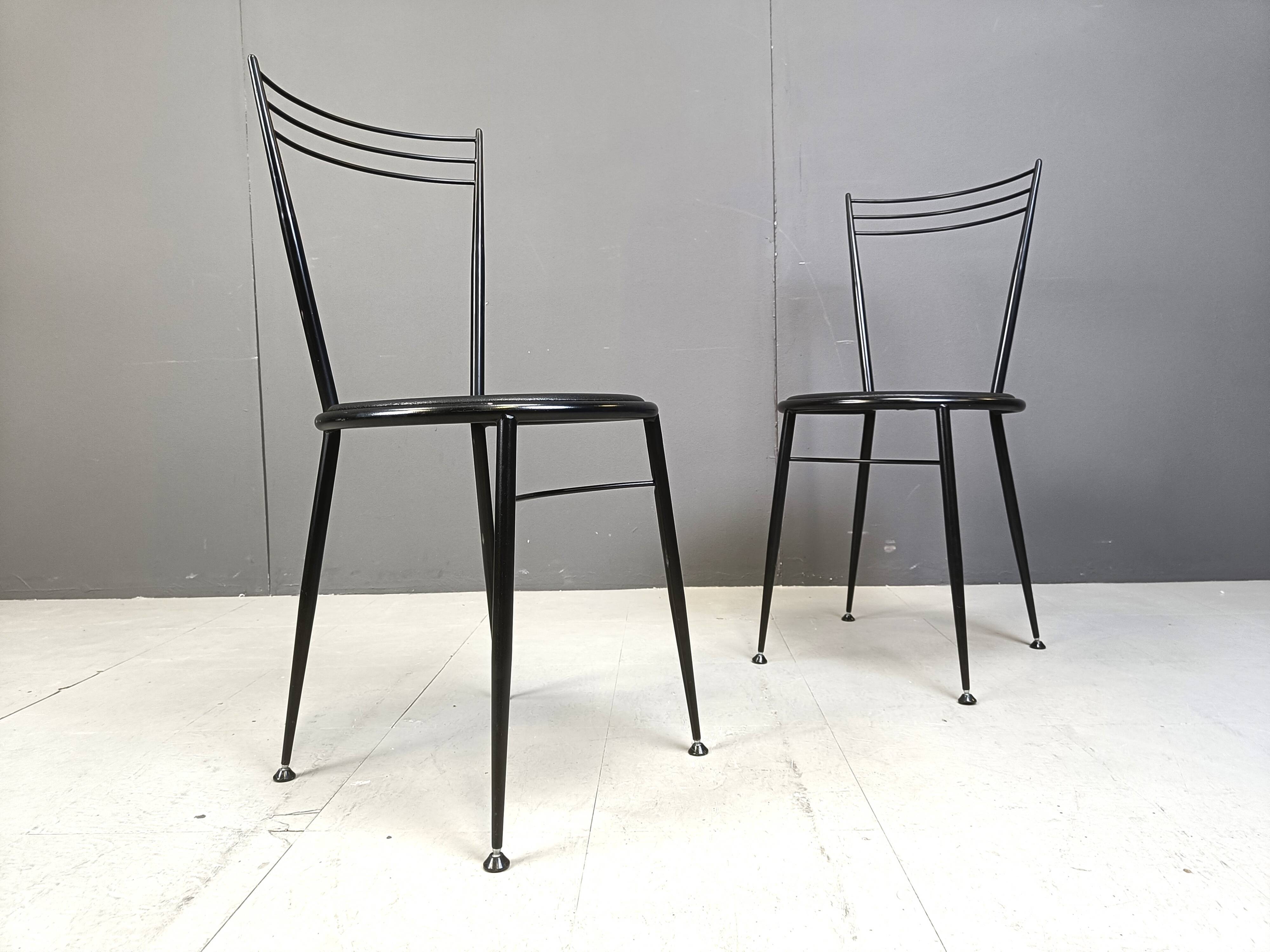 Vintage dining chairs by Calligaris, 1980s