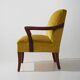 Paire de fauteuils en velours, années 1950