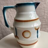 Old vintage Spritzdekor earthenware pitcher