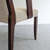 Pair of modernist mahogany bridge chairs from the 40s/50s