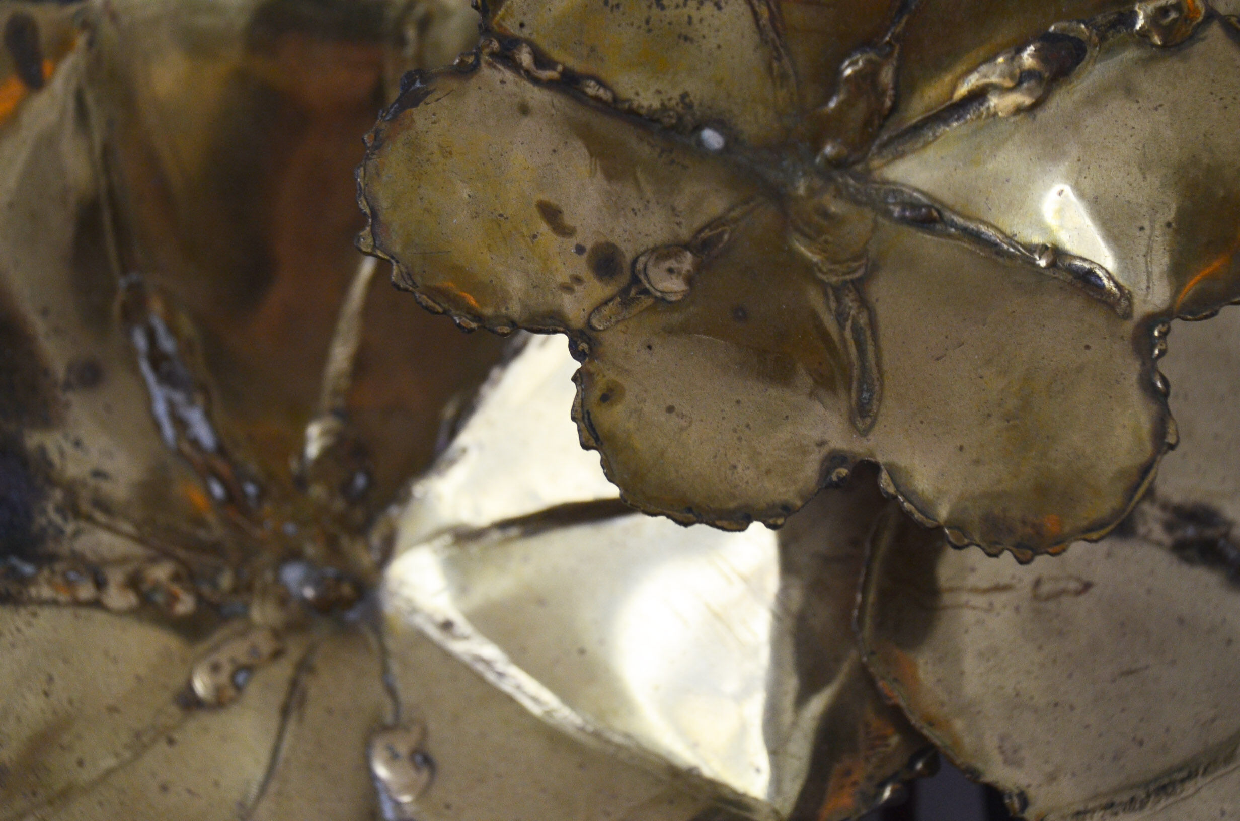 Wall light water lily brass 70s