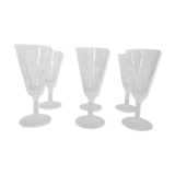 6 flutes champagne cut glass