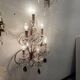 Florentine Tole Crystal Sconces Set of 2 1950’s