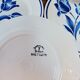 Lot de 8 assiettes plates Badonviller, Brétigny, fleurs bleues