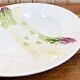 3 assiettes à asperges barbotine Luneville
