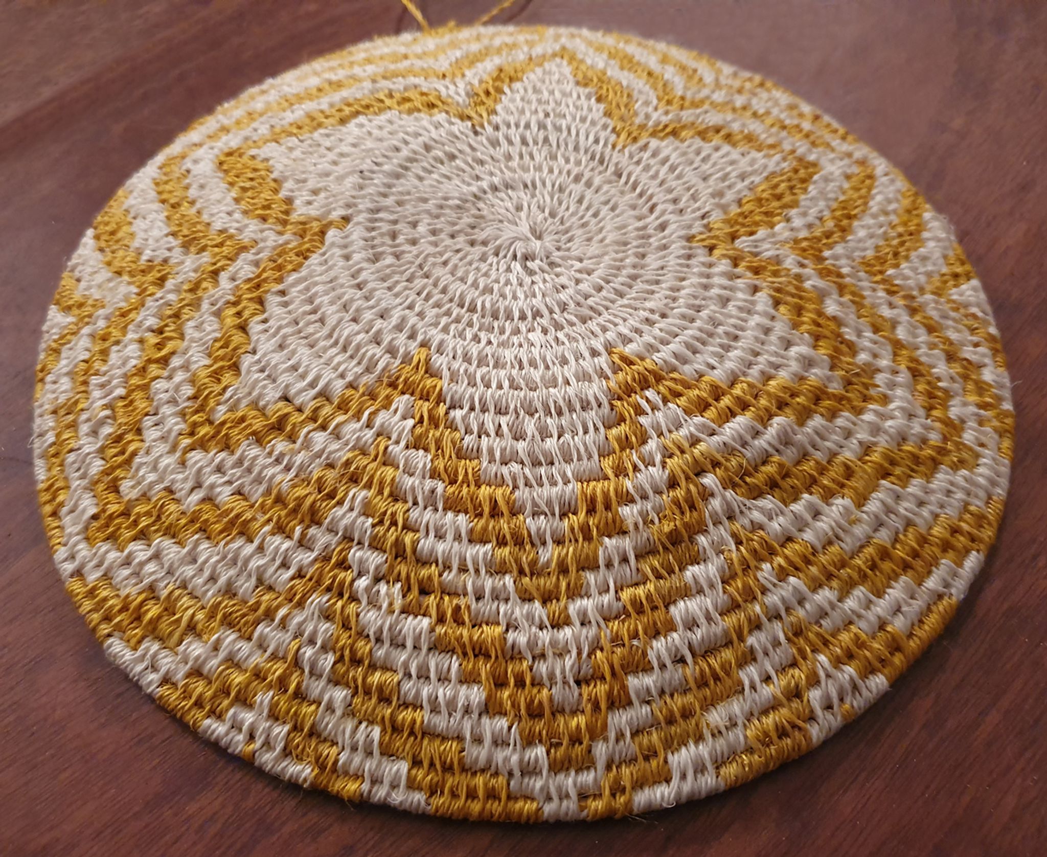 African woven basket