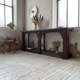 Oak console with white marble top 1970