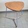 VINTAGE 1950 SIDE TABLE GUERIDON HETRE & ALUMINIUM DLG JACQUES HITIER 50S