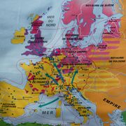 Old school MDI map "The world at the end of the 16th century"