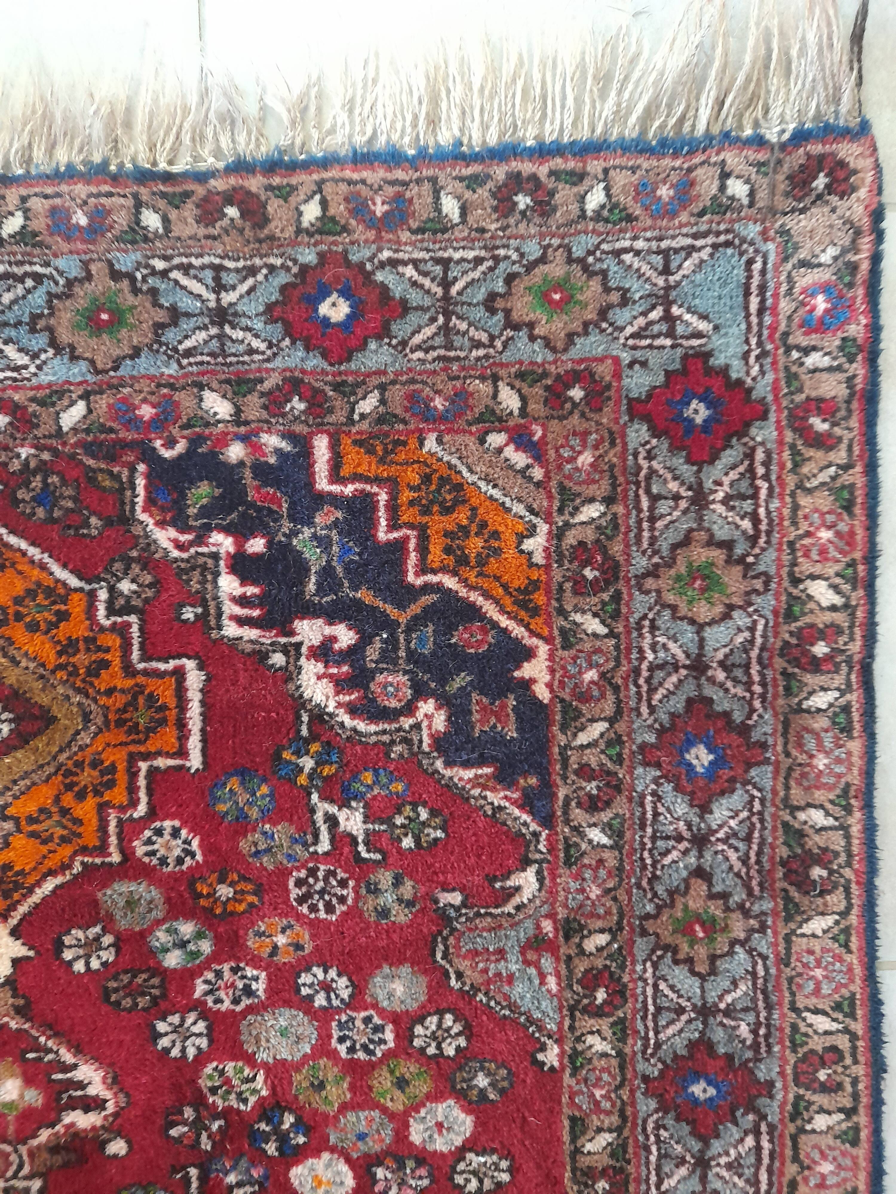 Persian carpet 166x106cm knotted hand