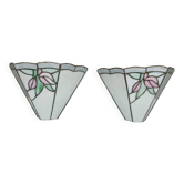 Pair of Vintage Wall Sconce Tiffany Style.