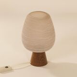 Table lamp in Wenge and Satin glass by Philips, 1960s
