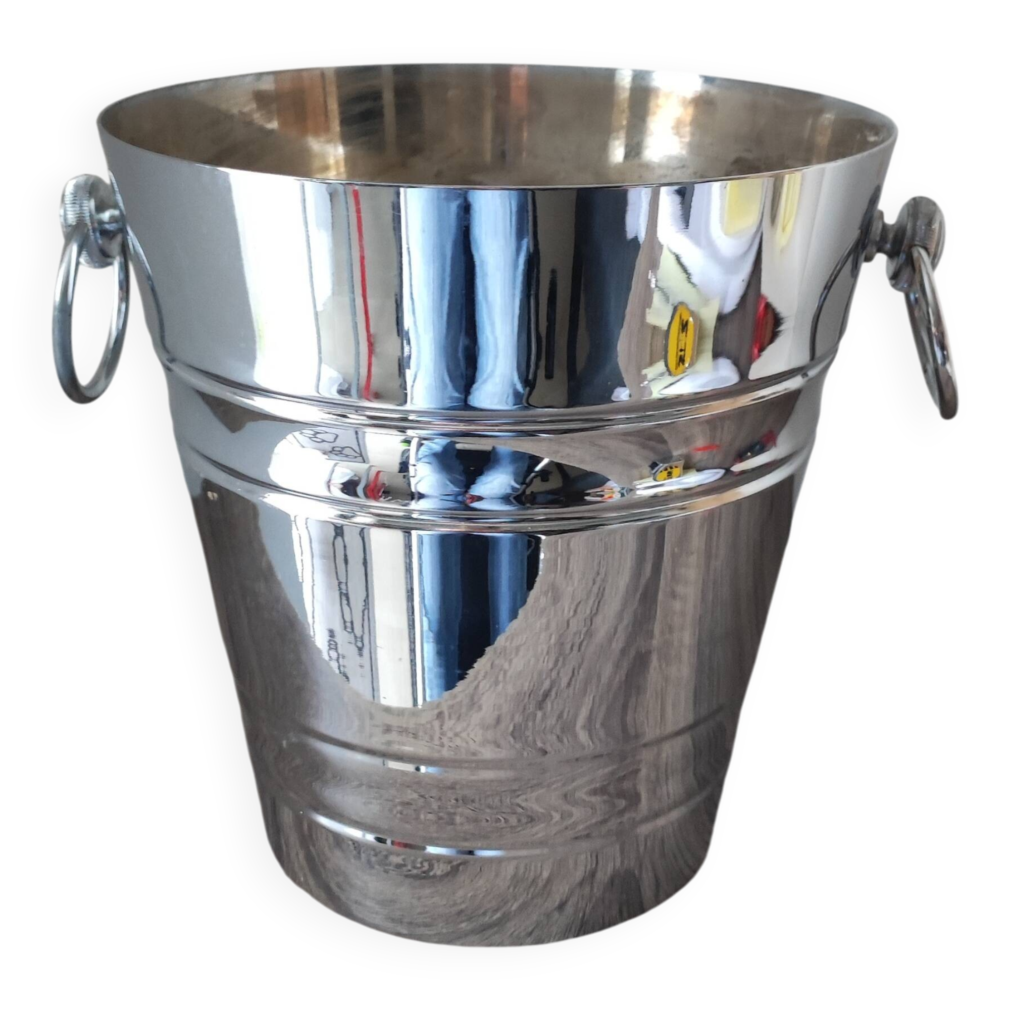 Vintage silver-plated metal champagne bucket