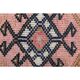 Vintage Turkish Oushak handmade wool cotton pink runner rug 81x368
