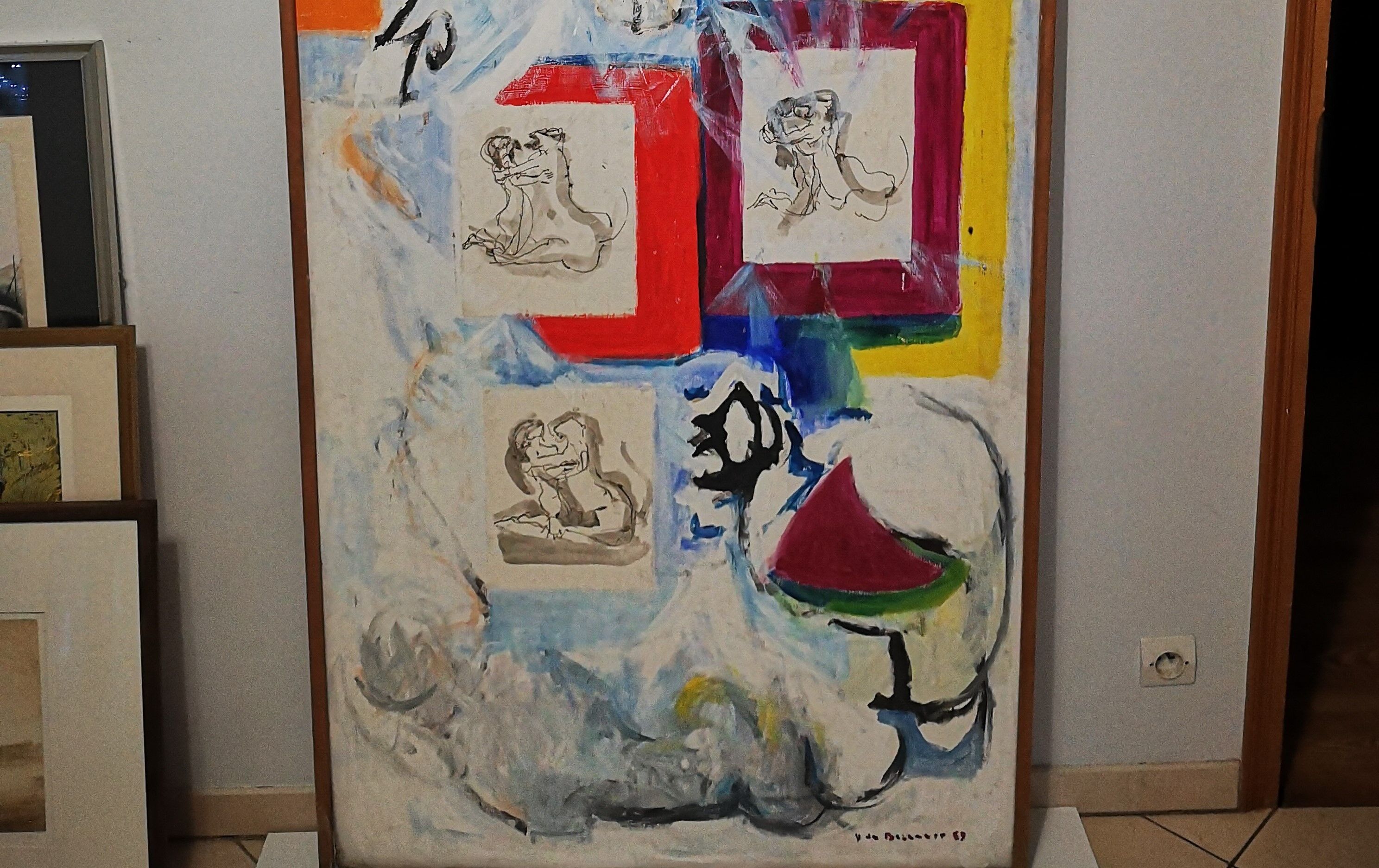 DE BEAUVOIR Hélène (1910-2001) Love embrace with a tiger