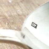 Set of 12 small silver spoons Art Deco