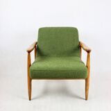 Vintage armchair GFM 300-202 design J.Kedziorek Loft 70s green boucle - 2 pieces available