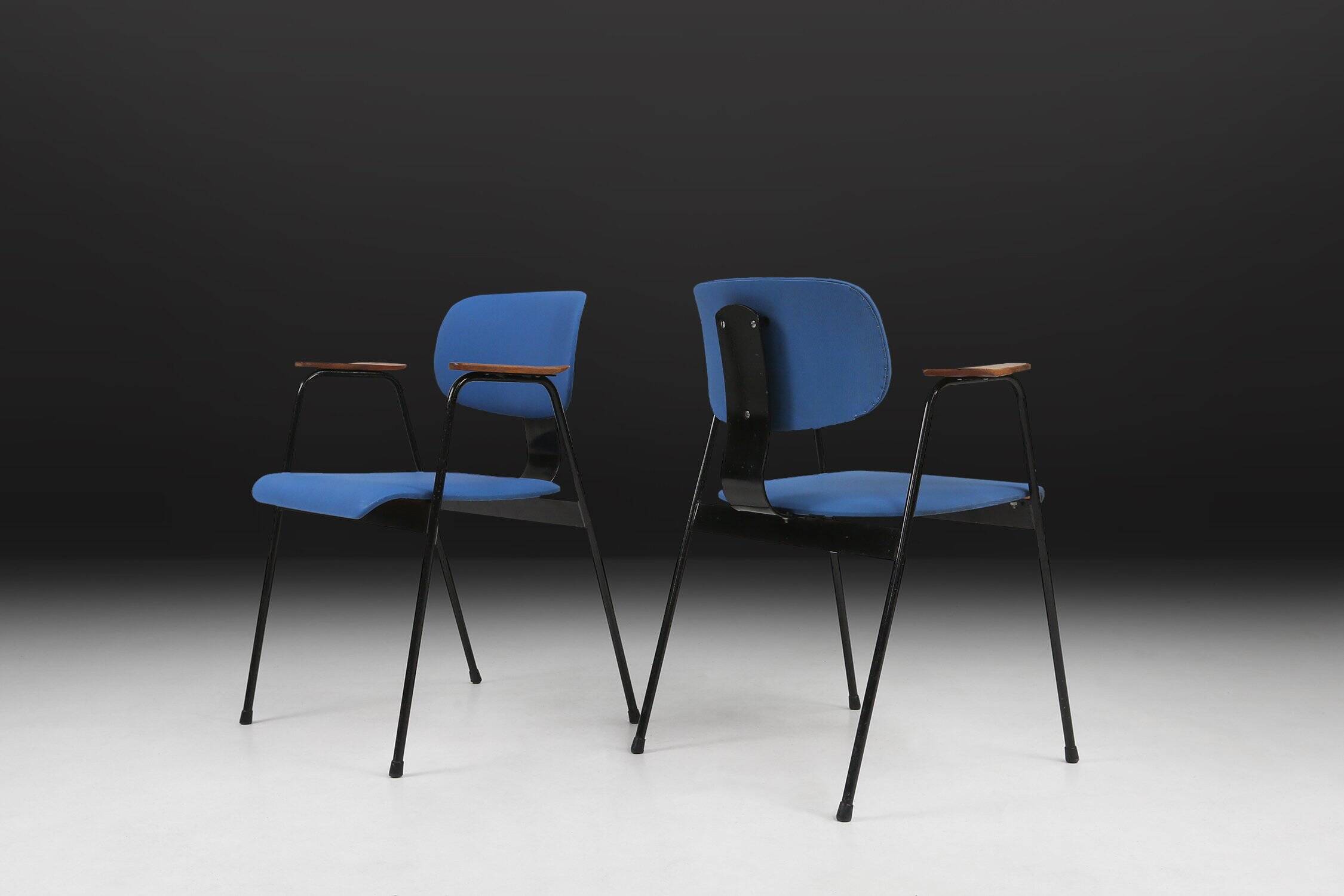 Set of 6 Dining Chairs by Willy Van Der Meeren for Tubax, Belgium, 1950s