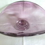 Art Deco style pedestal centrepiece in thick crystal from Val Saint Lambert, 1970s.