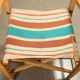 Vintage folding chair from the 1950s-60s in beech and fabric, Italy.