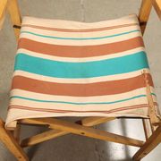 Vintage folding chair from the 1950s-60s in beech and fabric, Italy.