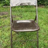 Folding metal chairs