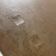 Teak and frosted glass coffee table, Italy 1960.