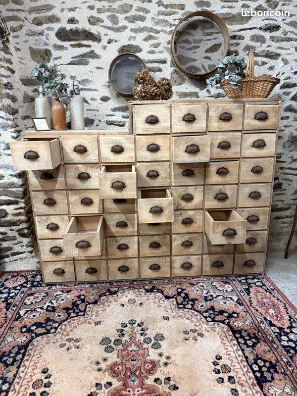 Magnificent wooden workshop cabinet.