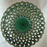 Pichon Uzès green ceramic empty-pocket braided cup