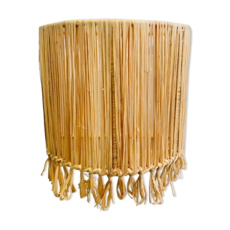 Raffia wall lamp