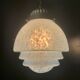 Speckled blue opaline pendant light