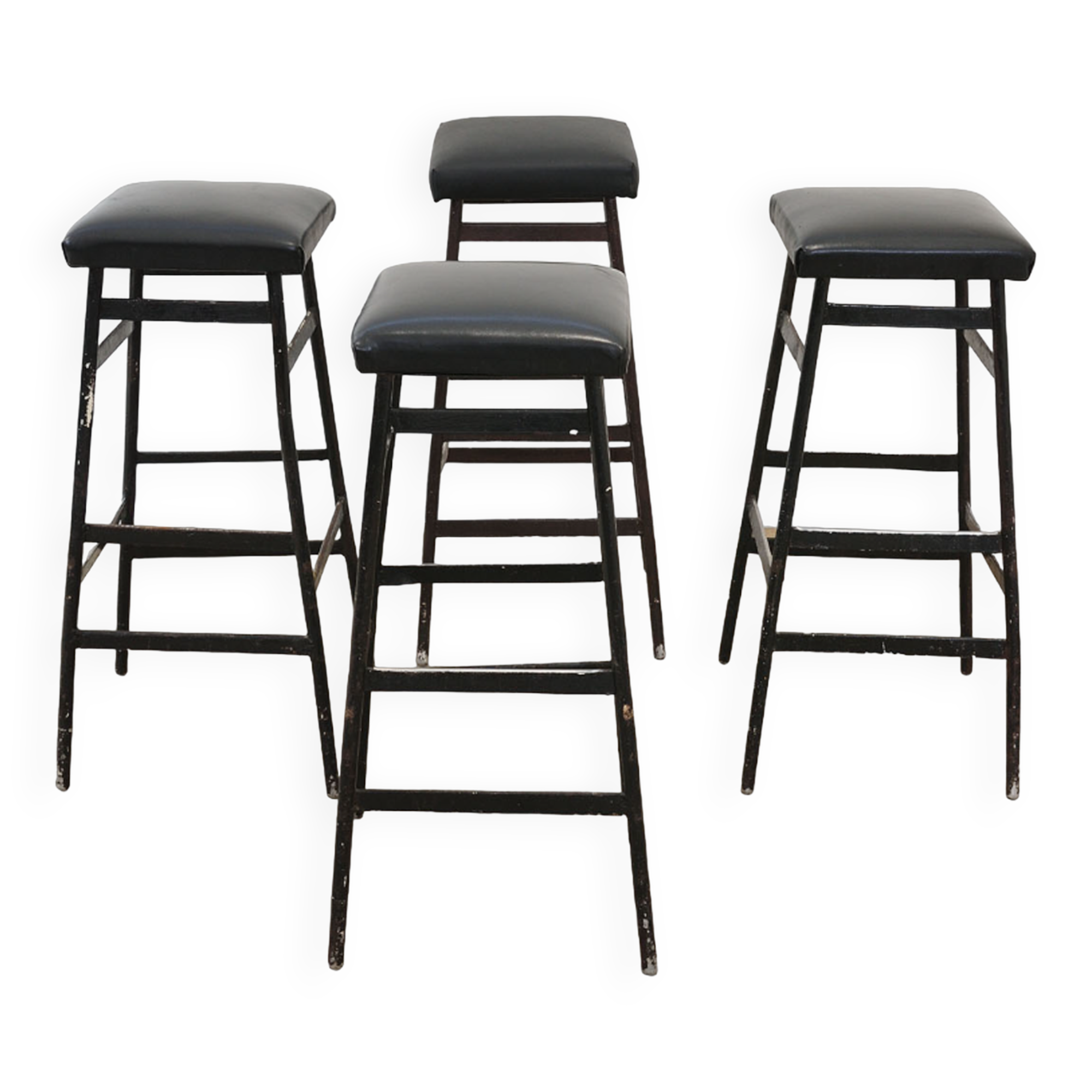 Eastern bloc Bar stools from the 80s, Czechoslovakia, set of 4