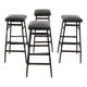 Eastern bloc Bar stools from the 80s, Czechoslovakia, set of 4