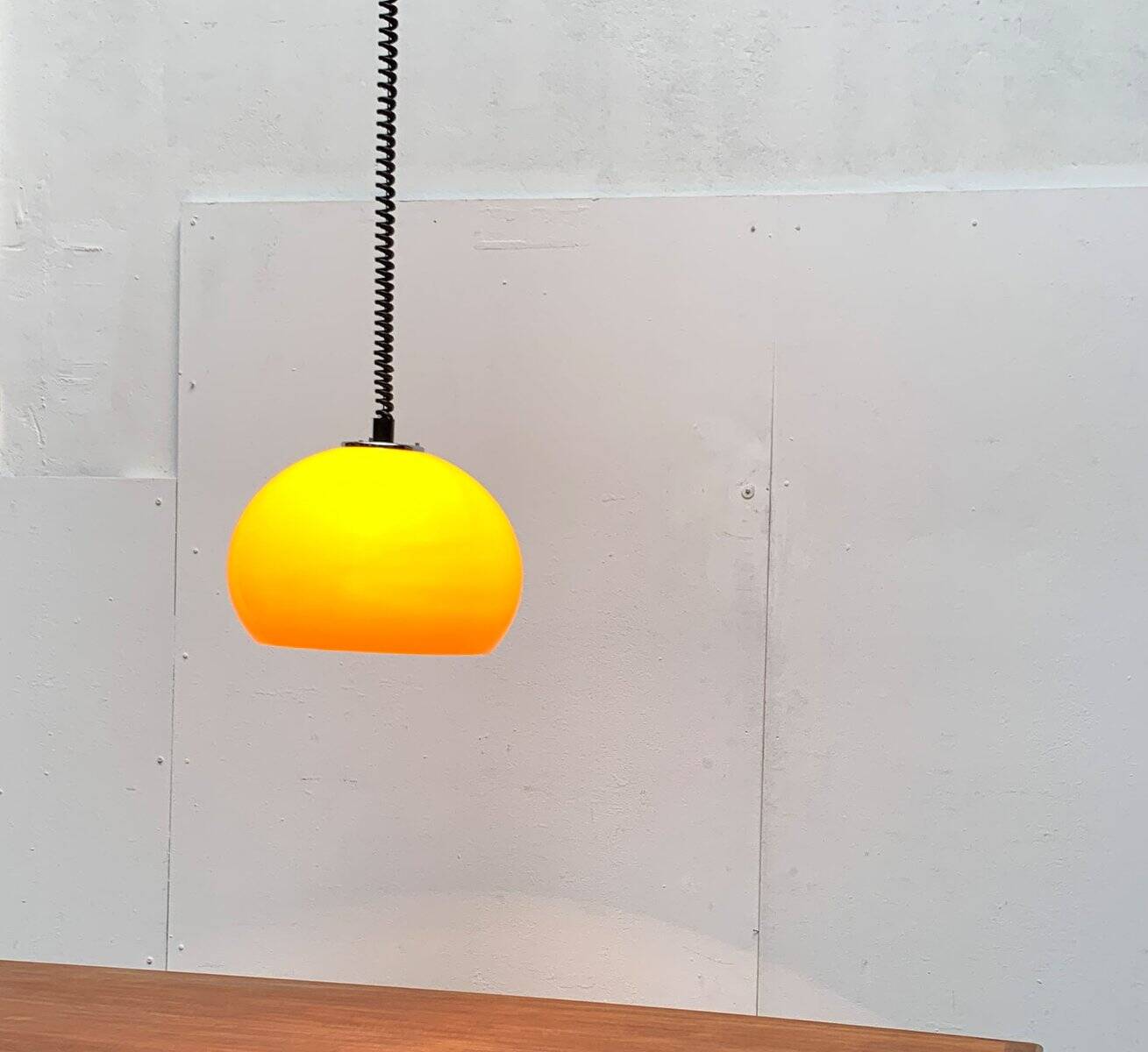 Italian pendant lamp Jolly in Space Age style from the mid-century by Luigi Massoni for Guzzini, 1960s.
