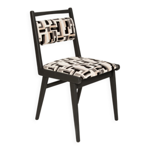 Chaise en velours Noir - 1960