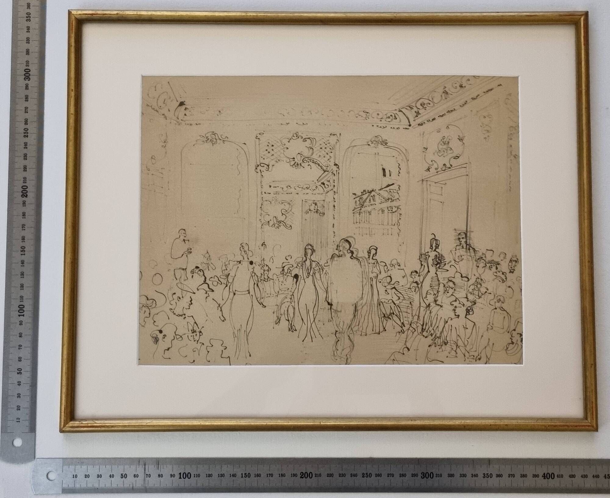 Photogravure after Raoul Dufy – "Chez Schiaparelli", 1937, 45 x 36 cm