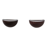 Pair of danish copper patinated wall lights