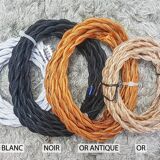 Paire de lampes baladeuses avec globe en opaline