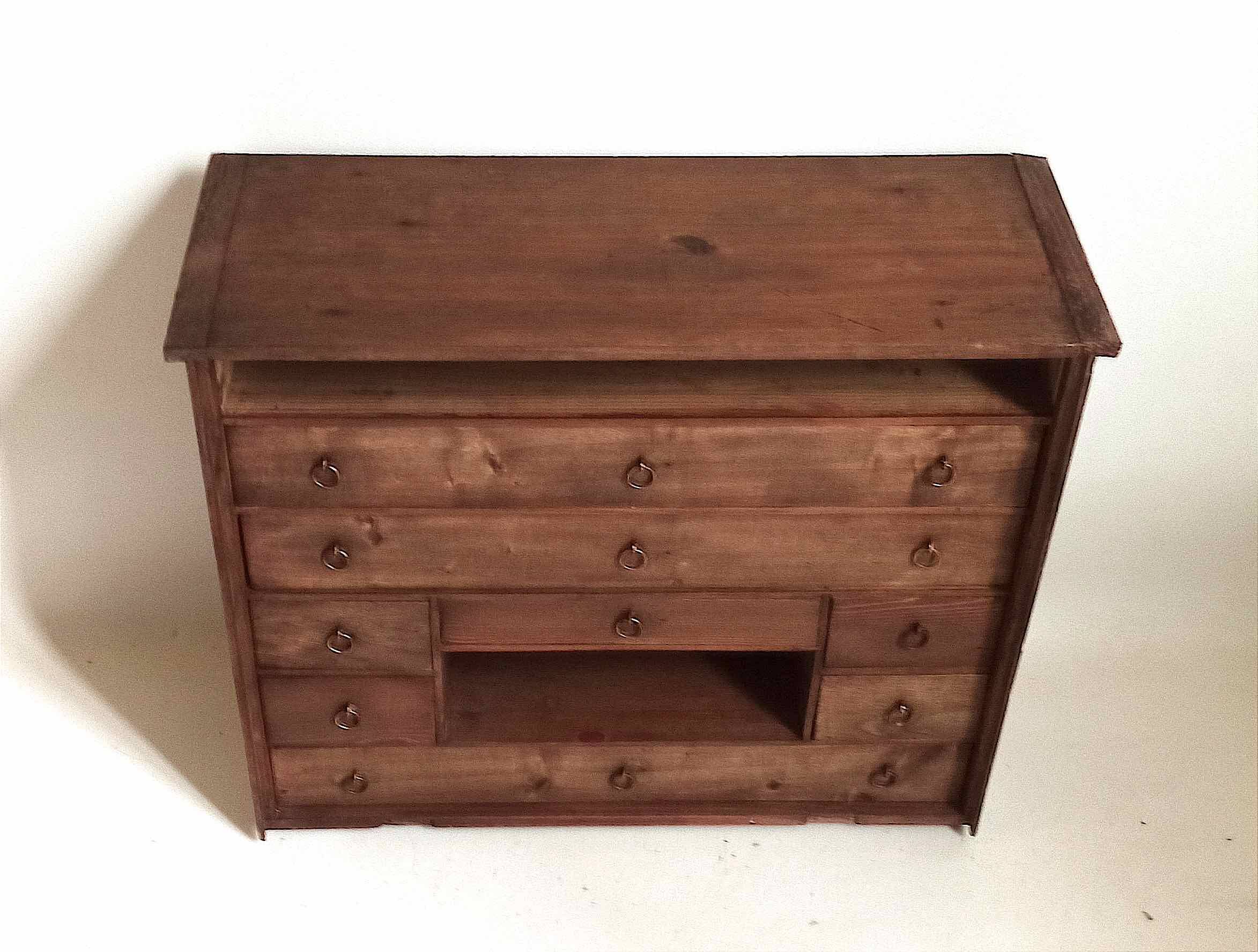 Small piece of professional furniture (watchmaker) 1930s Width 49.5 cm Height 41.5 cm