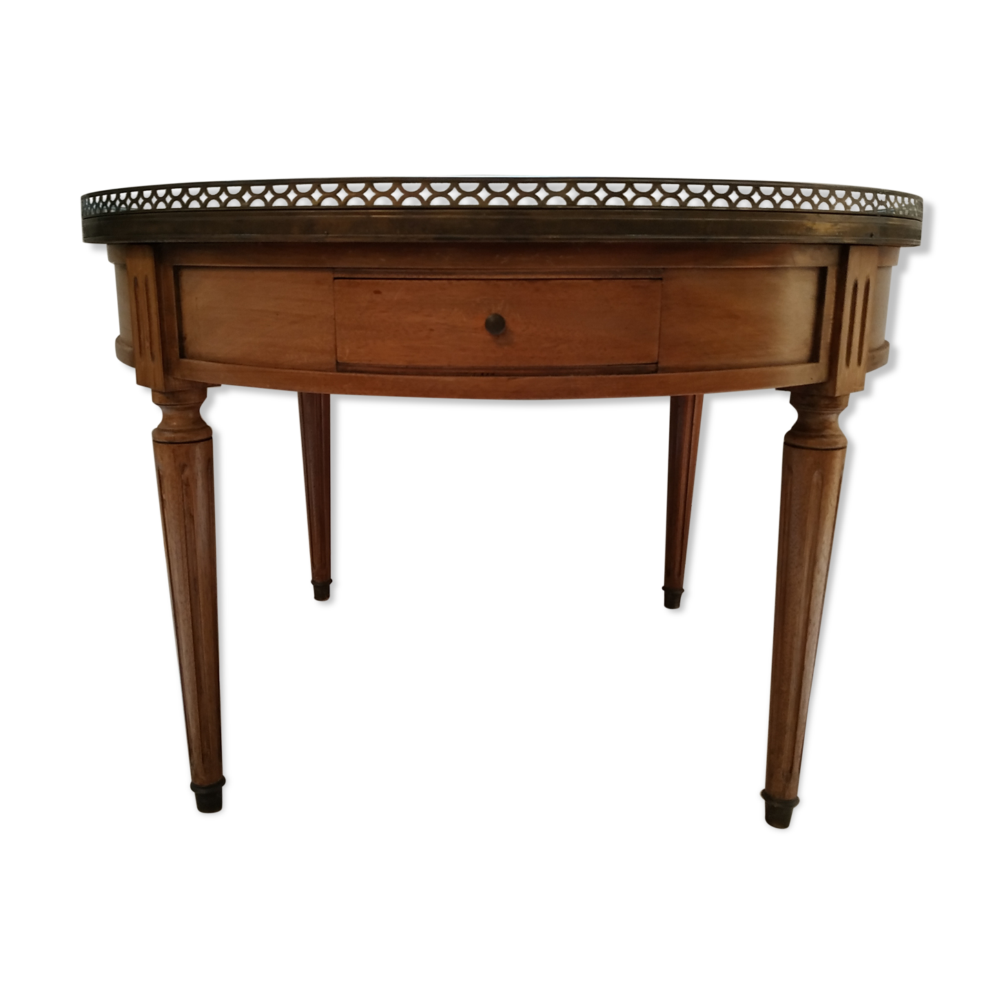 Table basse bouillotte en acajou
