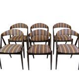 Set Of 6 Dining Chairs Model 31 Made In Dark Wood By Kai Kristiansen