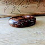 Artisanal ashtray in solid olive tree