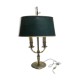 Bronze hot water bottle lamp with tin blind 2 lights