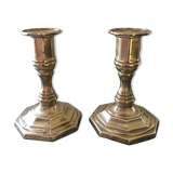 Nijhof Holland candlesticks in gilded brass